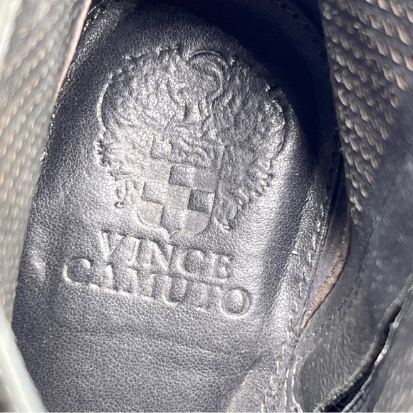 Vince Camuto Casha Gray Perforated Suede Side Zip Buckled Accent Ankle Boot - Picture 10 of 14